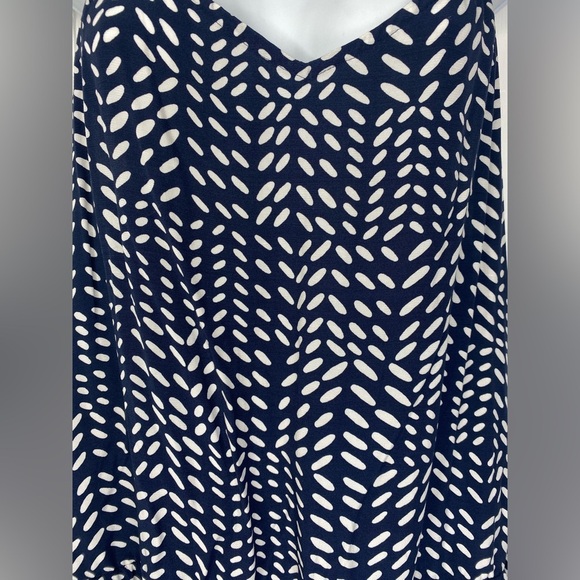 Ann Taylor Loft NWT Navy/White Patterned Jumpsuit w Adjustable Straps & Pockets - Picture 7 of 7